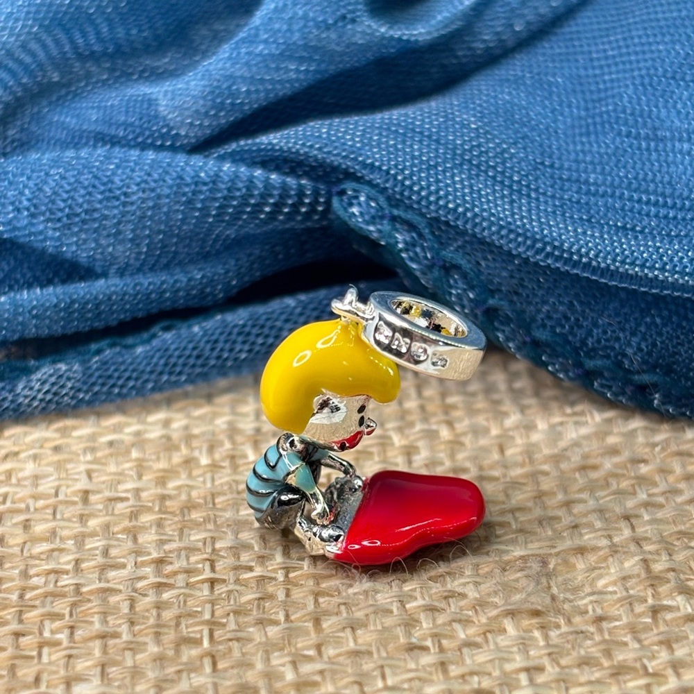 Colorful Cartoon Character Charms Bracelet sterling silver Charlie Brown PEANUTS - Picture 10 of 16